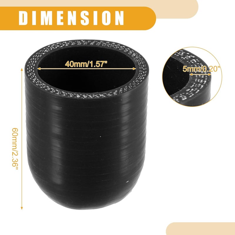 Partuto 1Pc 40mm 1.57" ID Universal Silicone Coolant Cap Intake Vacuum Hose End Plug - Car for Coolant Heater Bypass Vacuum Water Port - Silicone Black - Image 4